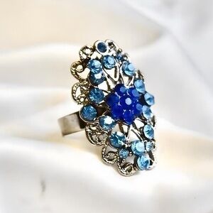 Blue Diamond Ring